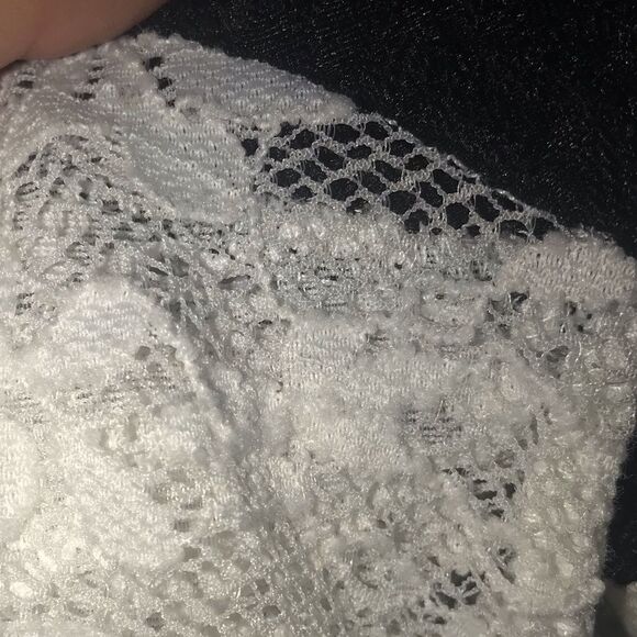 Torrid Black and White Lace Football T-shirt - Picture 6 of 9